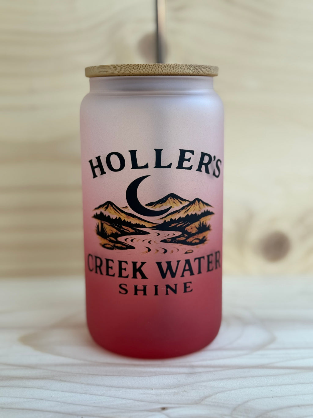 “Holler’s Creek Water Shine” ombré glass