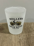 Holler’s frosted shot glass