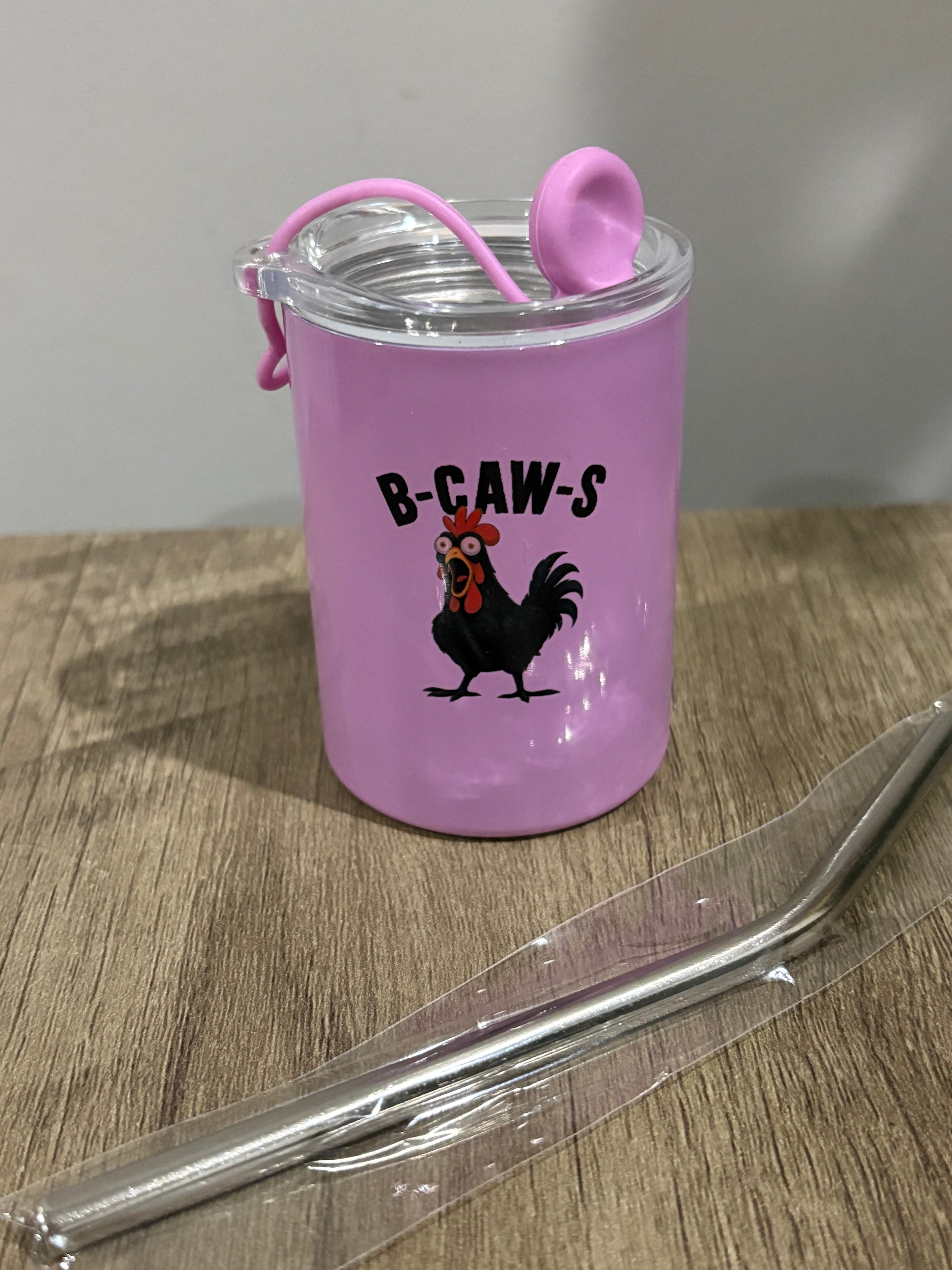 B-caw-s mini keychain shot glass