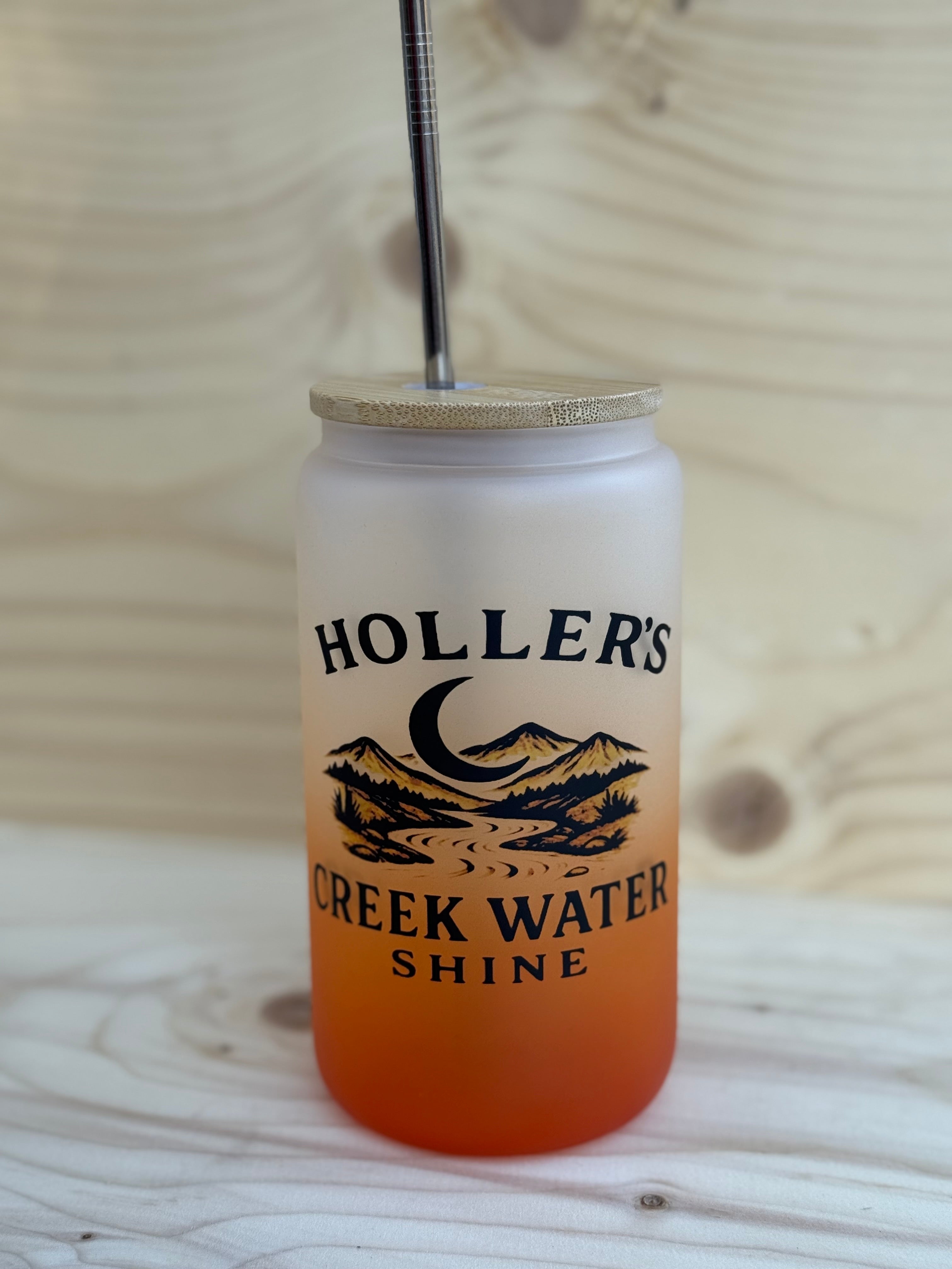 “Holler’s Creek Water Shine” ombré glass