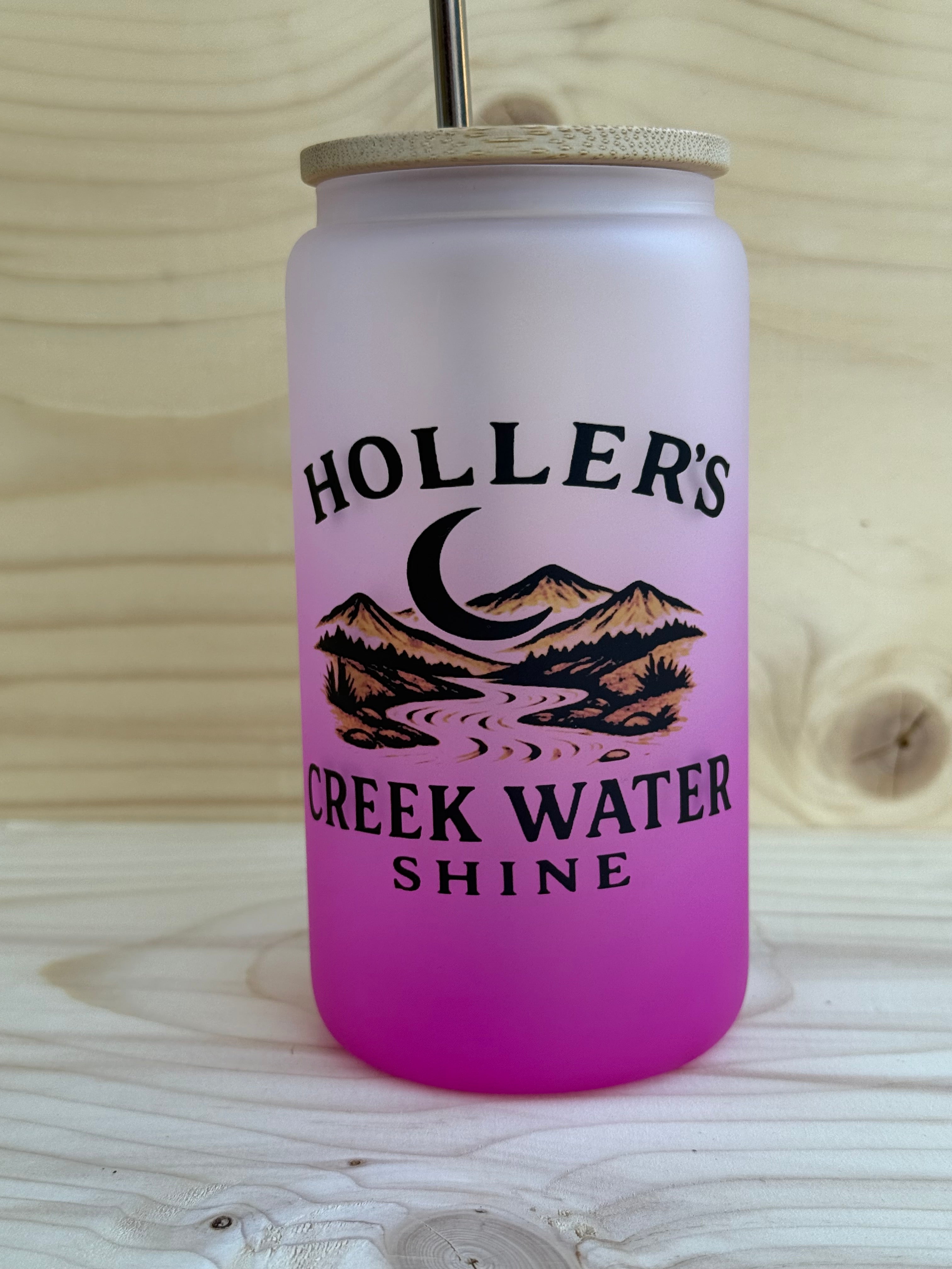 “Holler’s Creek Water Shine” ombré glass