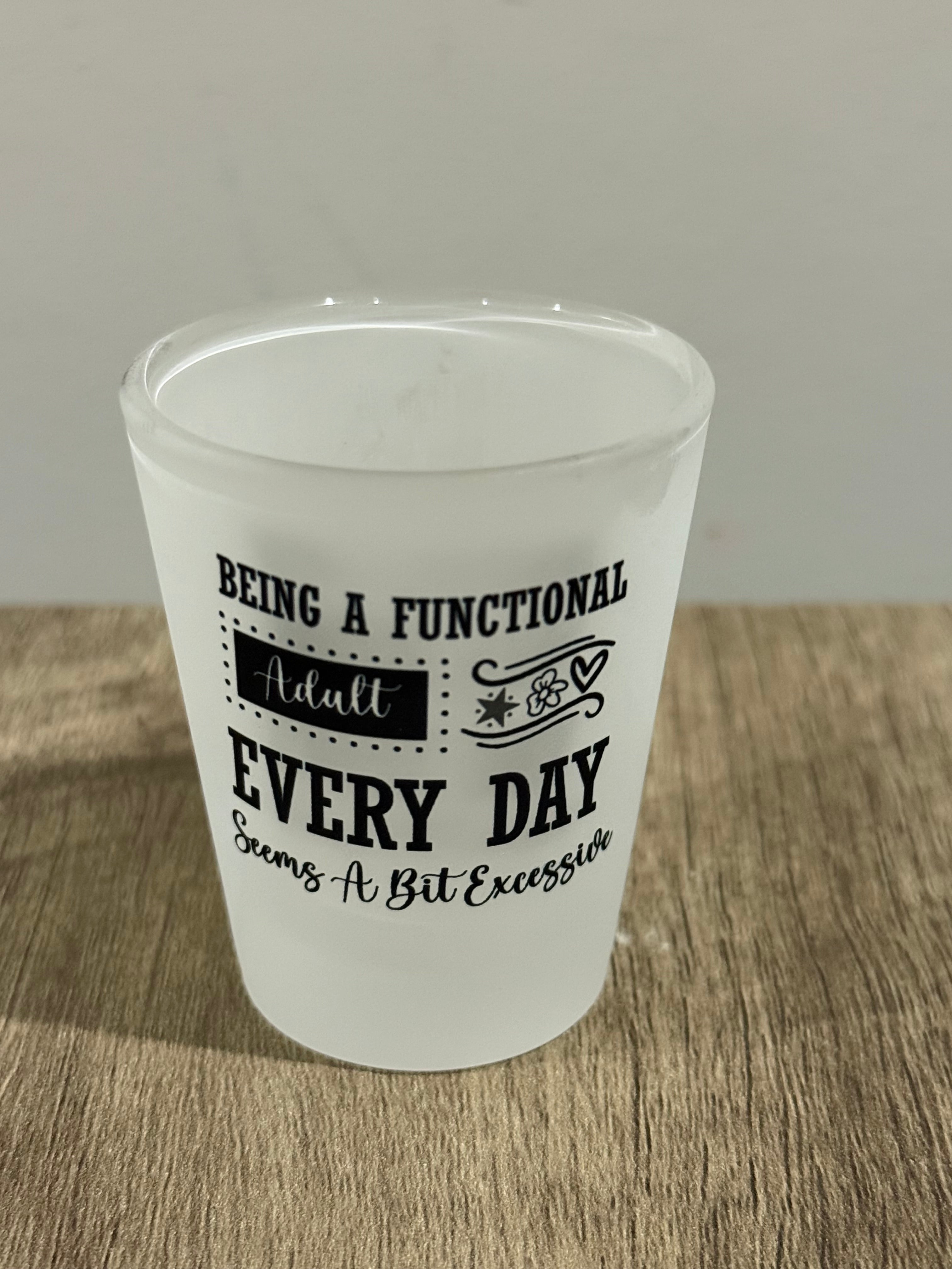 Frosted shot glasses
