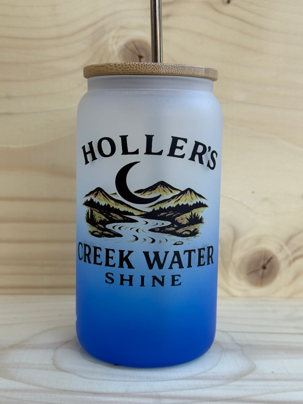 “Holler’s Creek Water Shine” ombré glass