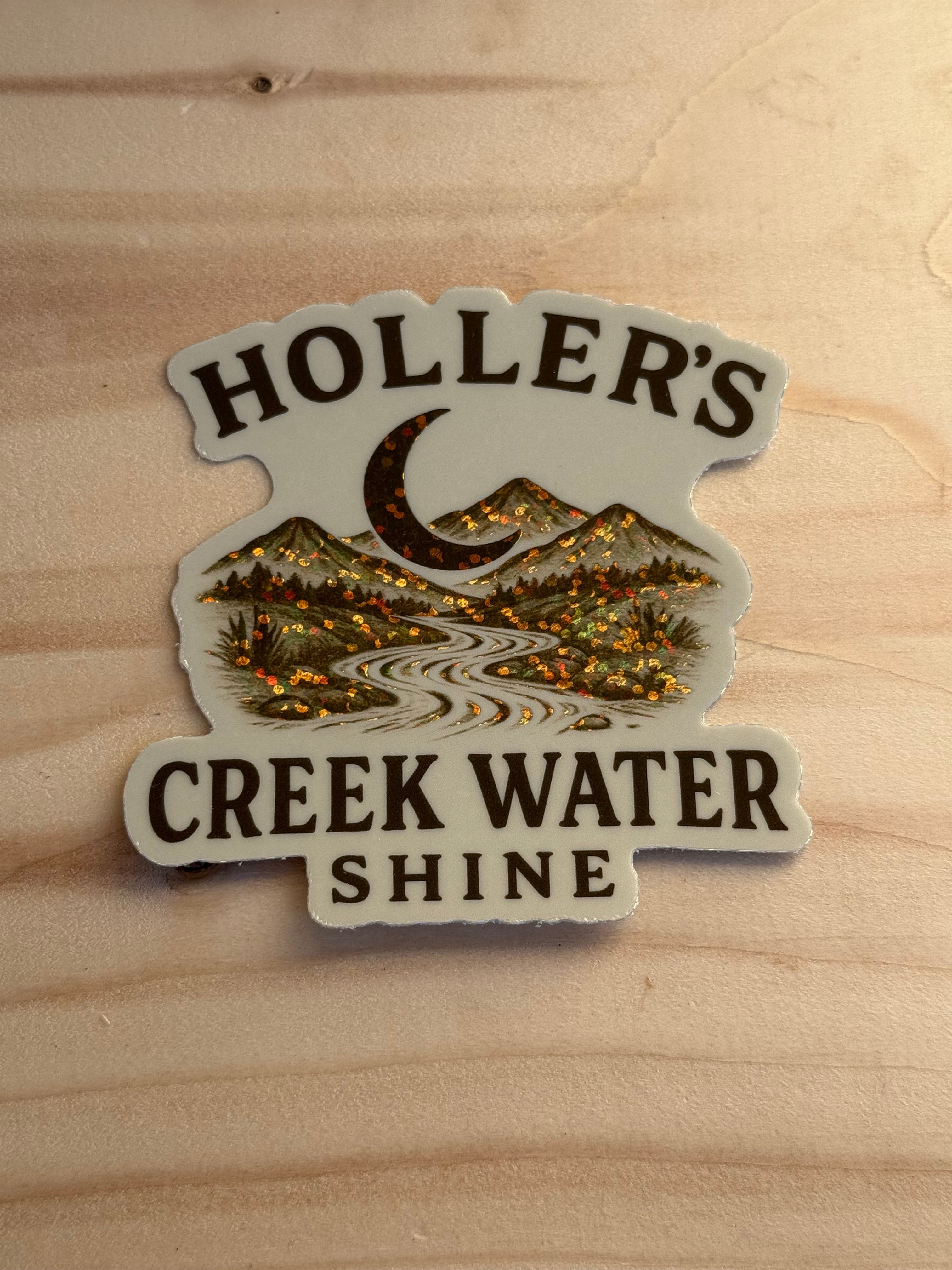 Custom Glitter Creek Water Shine Logo Sticker
