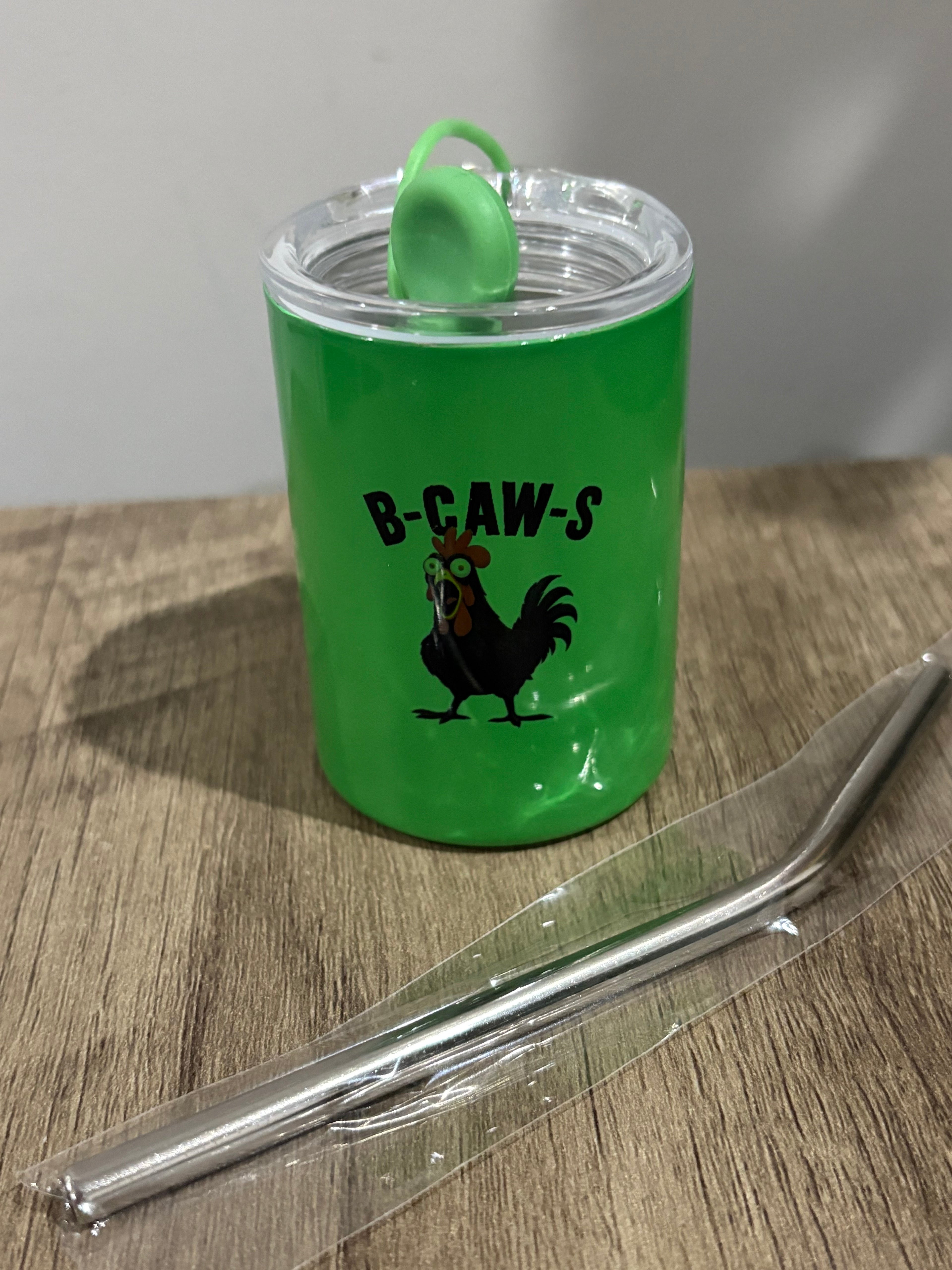 B-caw-s mini keychain shot glass