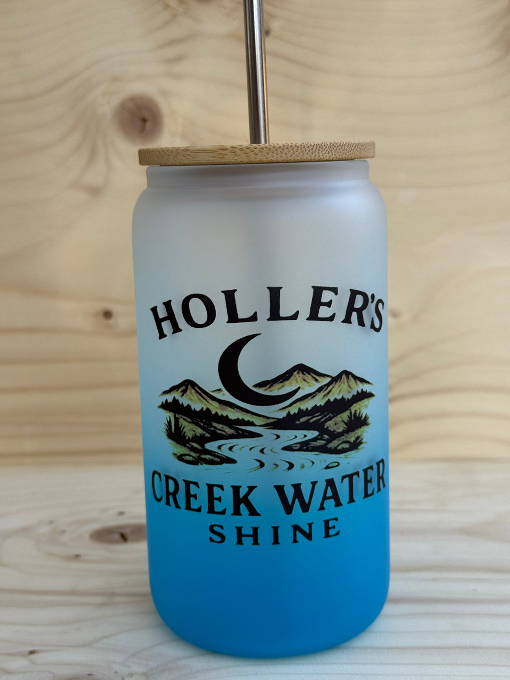 “Holler’s Creek Water Shine” ombré glass