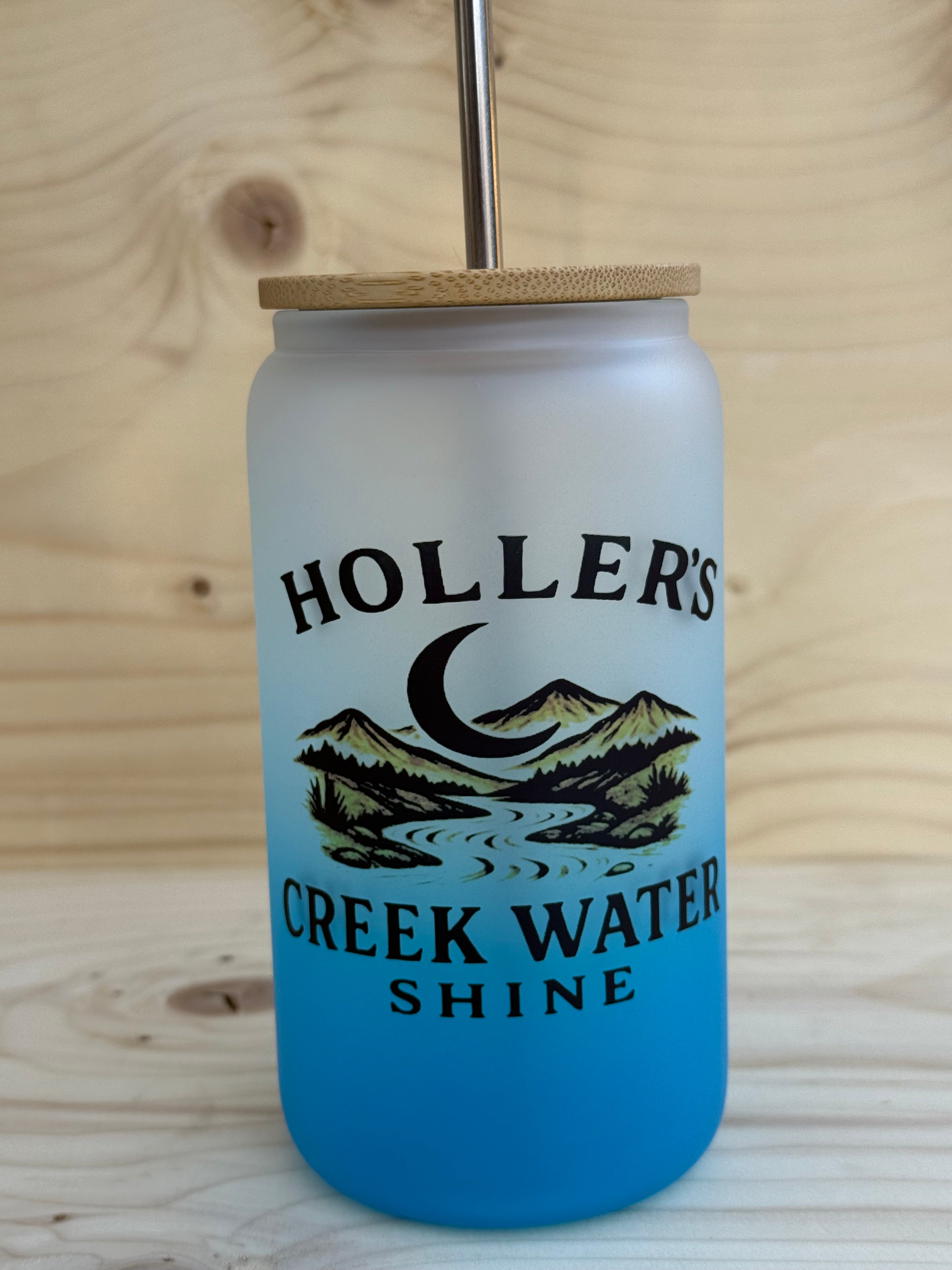 “Holler’s Creek Water Shine” ombré glass