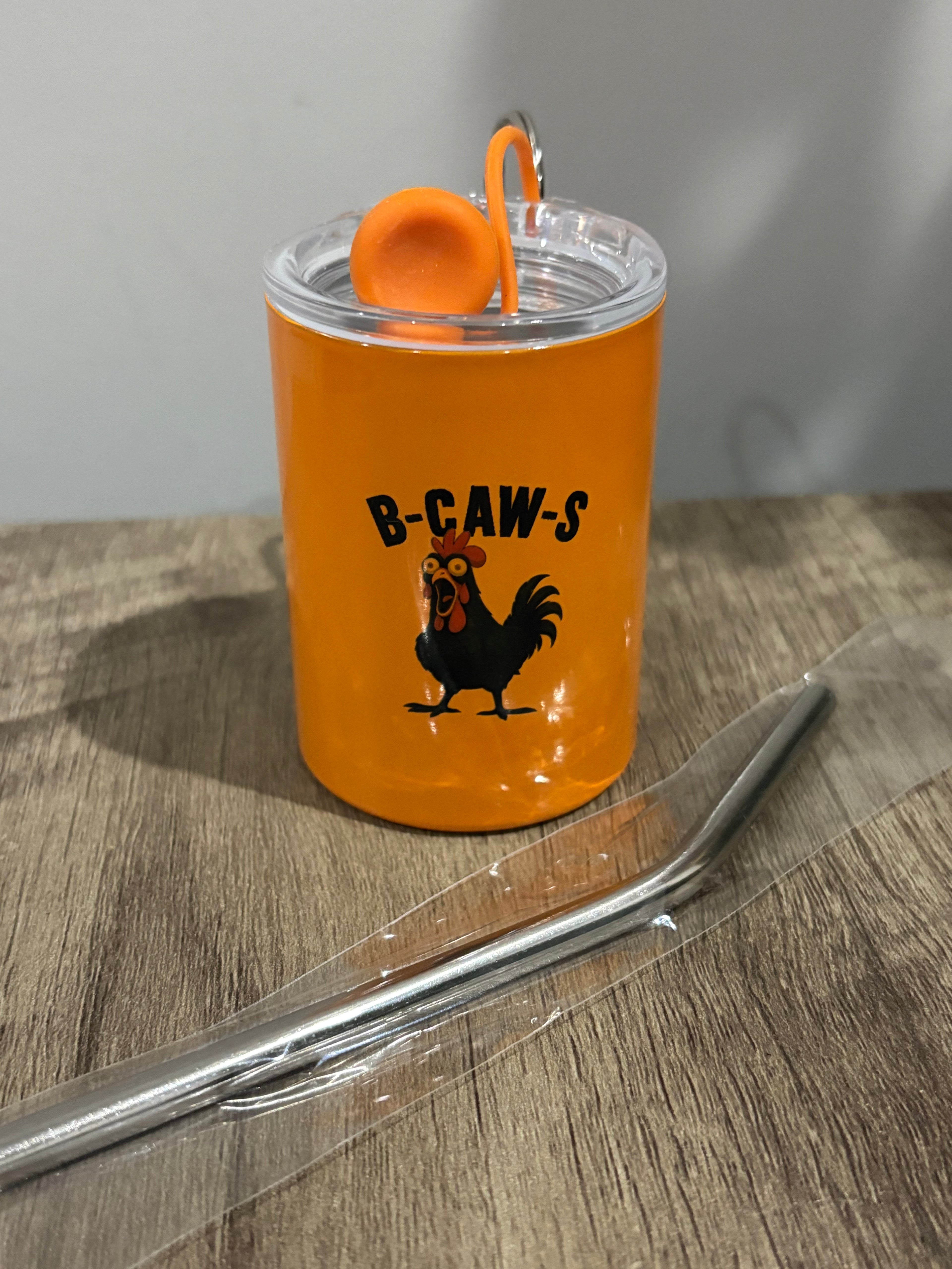 B-caw-s mini keychain shot glass